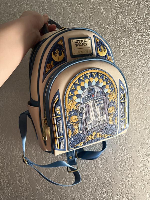 Loungefly Star Wars R2-D2 Stained Glass Portrait Mini Backpack