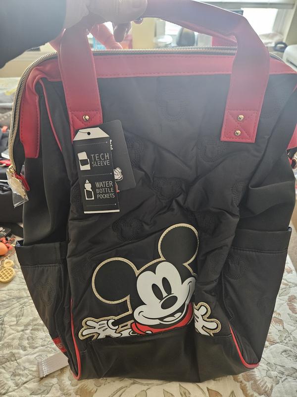 Disney Mickey Mouse Quilted Backpack BoxLunch Exclusive Tech Sleeve Bottle Pocke Disney Mickey Mouse Quilted Backpack - BoxLunch Exclusive  main image 3