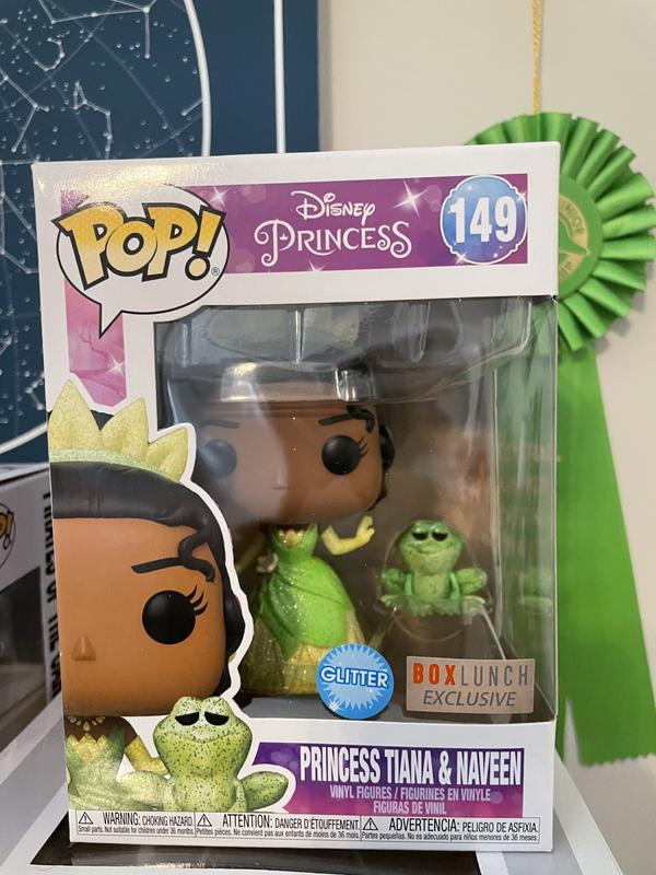 Funko Pop! Disney Princess Glitter Naveen | Tiana BoxLunch Figures - Exclusive & Vinyl BoxLunch Princess