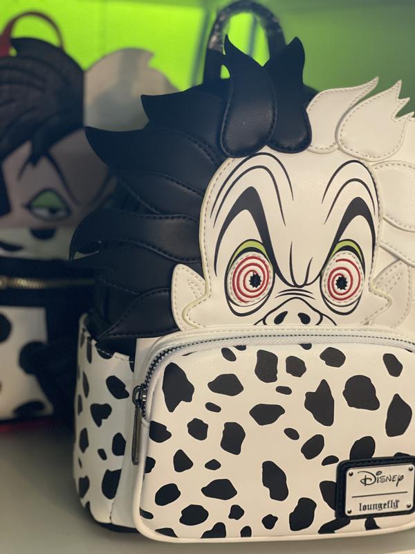 cruella de vil mini backpack Lounghefly Graffiti Mini-Backpack Clothing, Shoes & Accessories Made from faux leather with applique Loungefly Disney 101 Dalmatians Cruella