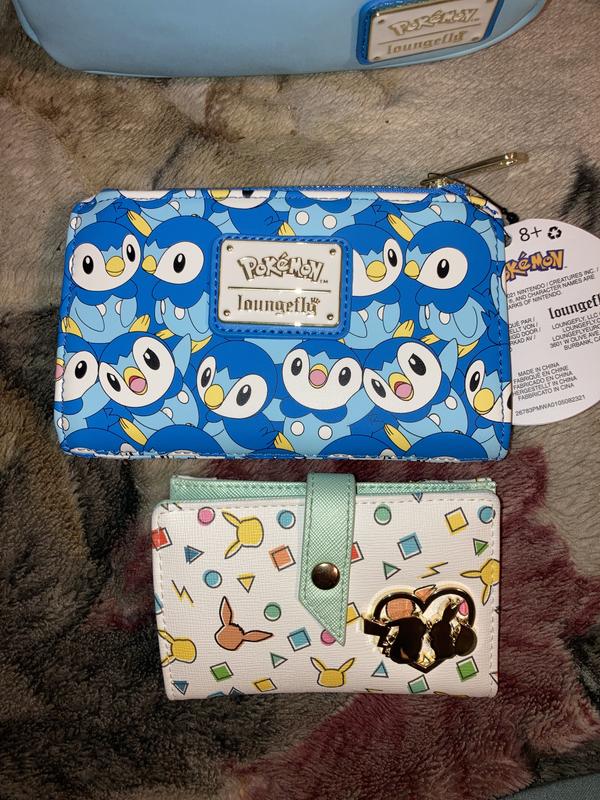 Loungefly Pokémon Eevee & Piplup Small Zip Wallet - BoxLunch