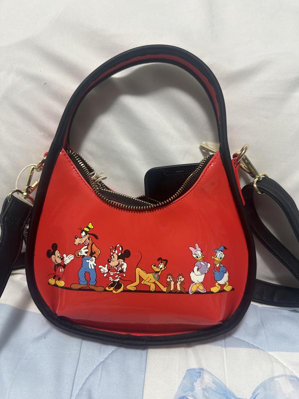 Loungefly Disney Mickey Mouse & Friends Red Vinyl Crossbody  display picture 3