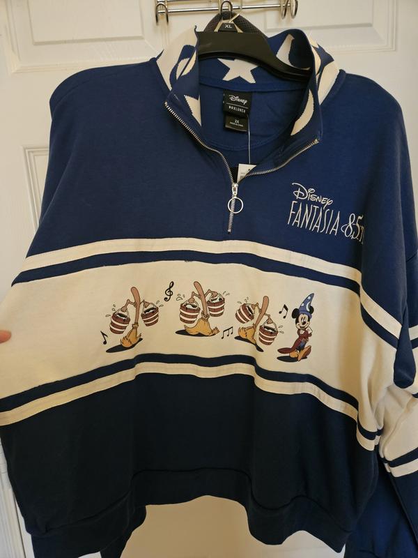 Disney Fantasia Sorcerer Mickey Women's Quarter Zip Crewneck