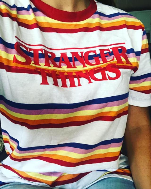 Stranger Things Retro Striped Women's Ringer T-Shirt