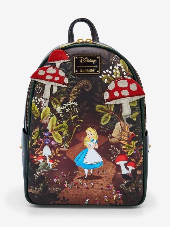 【Lounge Fly】Alice in Wonderland Cameo Mini Backpack Amazon.com: Loungefly Disney Alice In Wonderland Cameo Mini