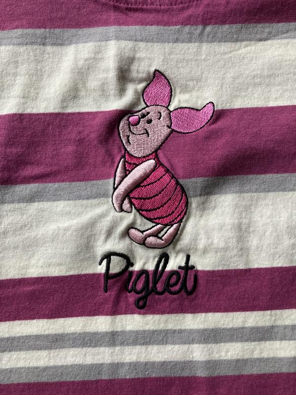 Pink striped piglet shirt online