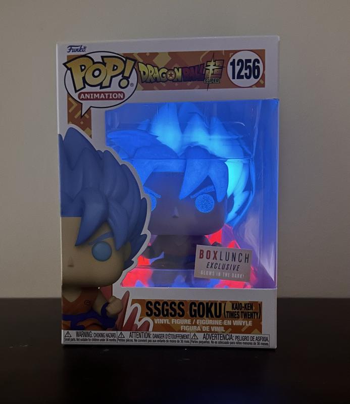 Funko Pop! Animation Dragon Ball Z SSGSS Goku (Kaio-Ken Times Twenty) GITD  Box Lunch Exclusive Figure #1256 - US