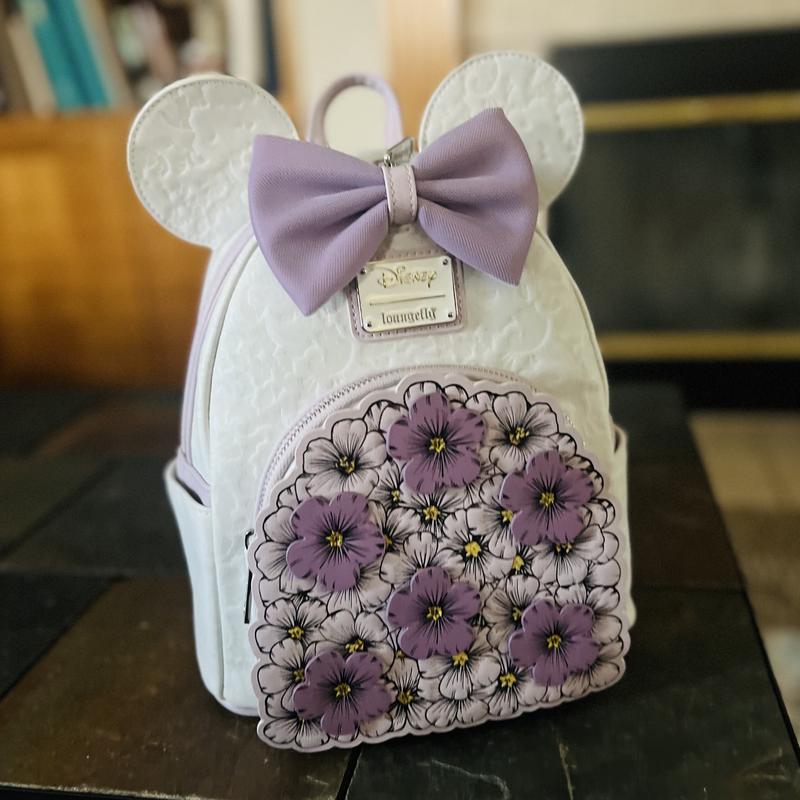 Loungefly Disney Minnie Mouse Lace Floral Ears Mini Backpack