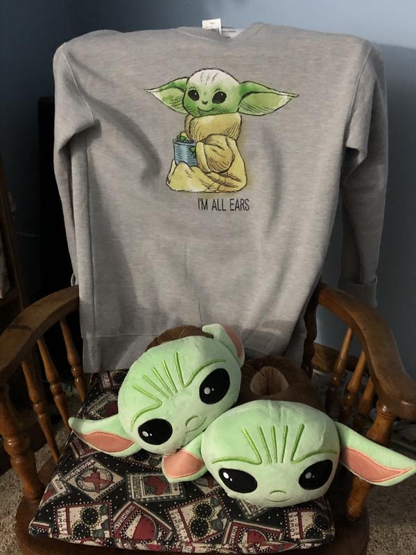 Men's Star Wars The Child 'I'm All Ears' Short Sleeve Graphic Crewneck  T-Shirt - Green S