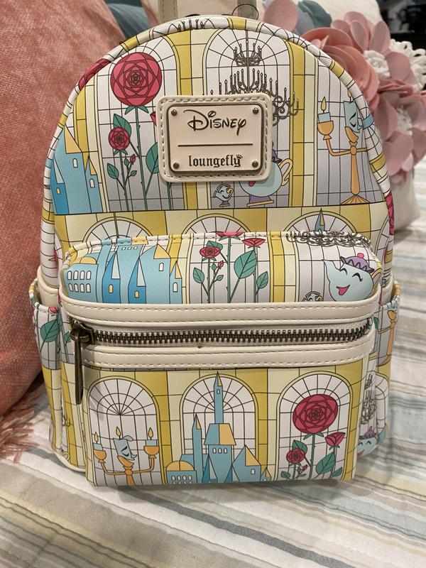 Loungefly Beauty and The Beast Stained-Glass Window Mini Backpack