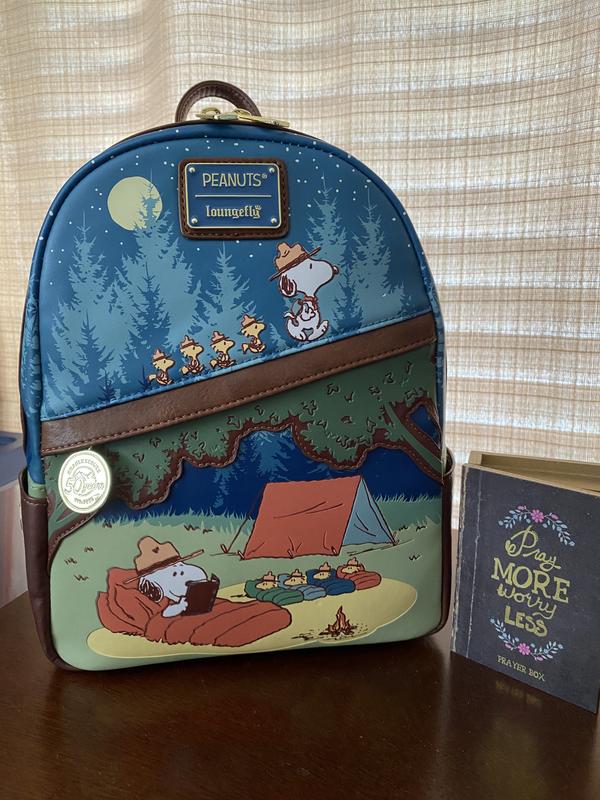 Snoopy Woodstock Peanuts by Schulz Backpack and Wallet Set Glows in Dark NWT LOUNGEFLY Peanuts Snoopy and Woodstock Glow in the Dark Mini  main image 4