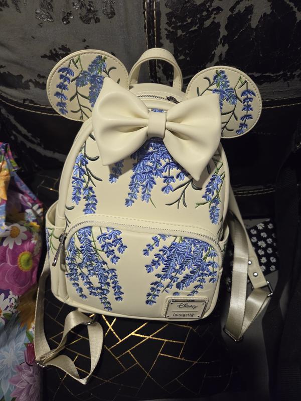 Loungefly Disney Minnie Mouse Blue Floral Mini Backpack  display picture 3