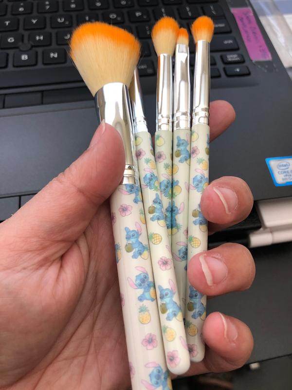 Loungefly Disney Lilo & Stitch pineapple makeup brush set holder kit NEW!