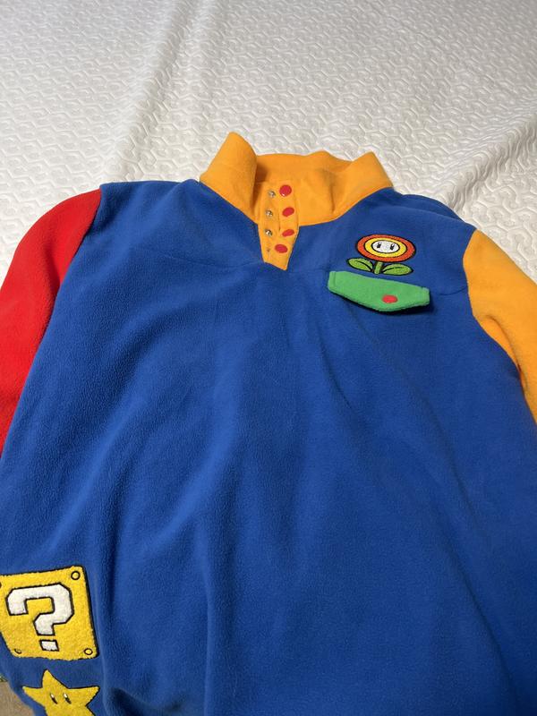 Nintendo Super Mario Bros. BoxLunch Exclusive Icons Color Block hot Gamer Jacket XL