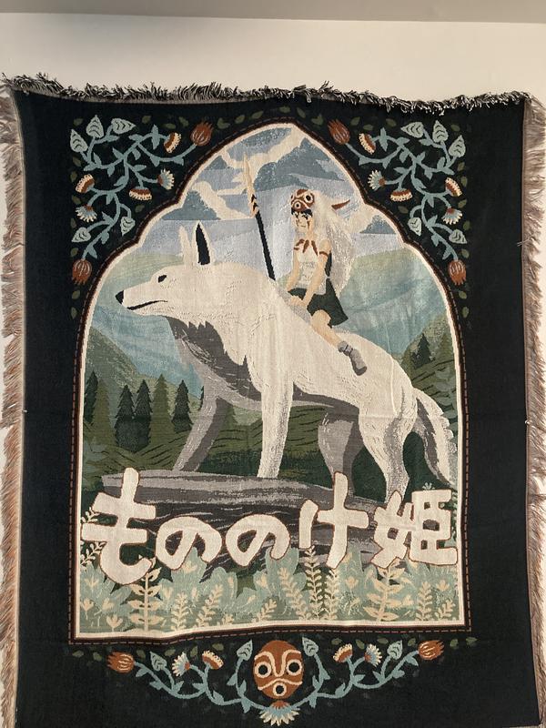 Studio Ghibli Princess Mononoke on sale Throw Tapestry