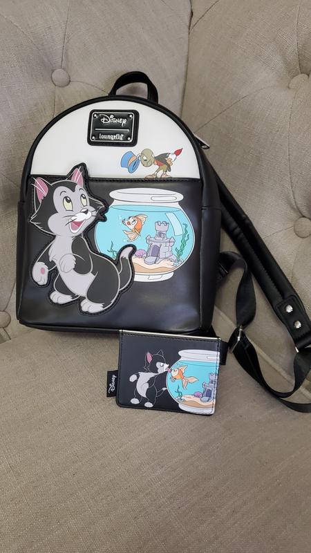 Loungefly Disney Pinocchio Figaro & Cleo Mini Backpack and Cardholder