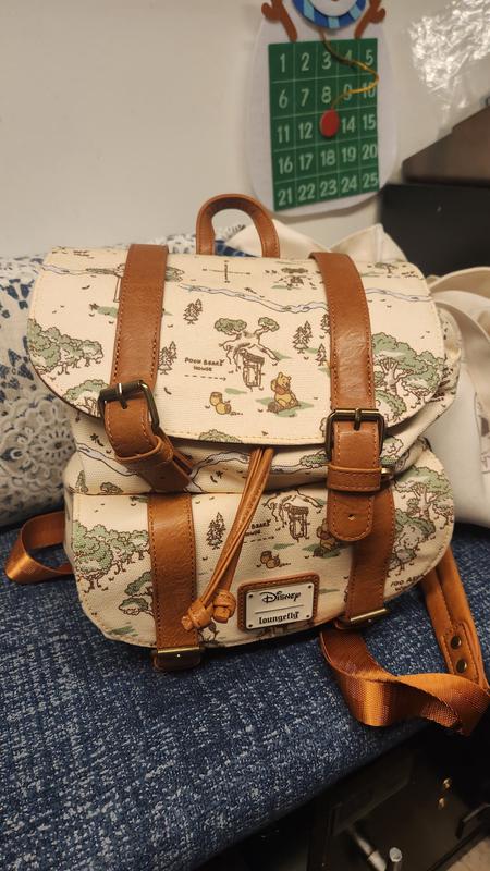 Loungefly Winnie the Pooh Hundred Acre Wood Maps Buckle Strapped Backpack Loungefly Disney Winnie the Pooh Hundred Acre Wood Map  main image 4