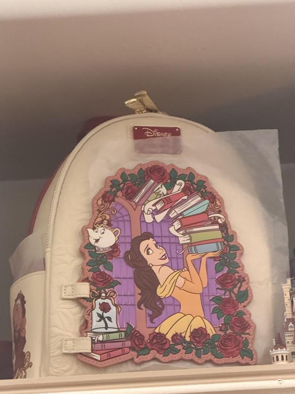 Loungefly Disney Beauty & The Beast Belle Roses Magnetic Door Mini Backpack NWT Loungefly Disney Beauty and the Beast Belle Roses Magnetic  main image 2