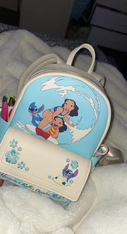 Loungefly Disney Lilo Stitch Hawaiian Roller Coaster Ride Mini Backpack