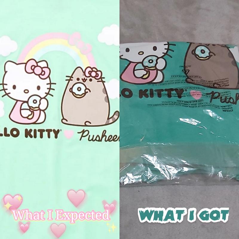 Hello Kitty X Pusheen Tie-Dye Boyfriend Fit Girls T-Shirt