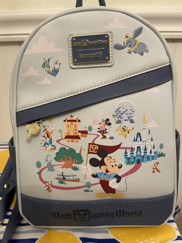 NWT Walt Disney World 50th Anniversary Blue Loungefly Mini Backpack IN  HAND!!