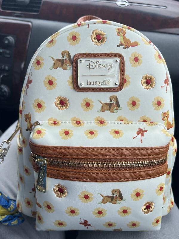 Loungefly Disney The Fox and factory the Hound Floral Allover Print Mini Backpack