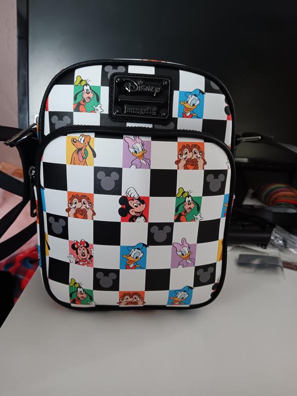 Loungefly Disney Mickey & Friends Checkered Crossbody Bag