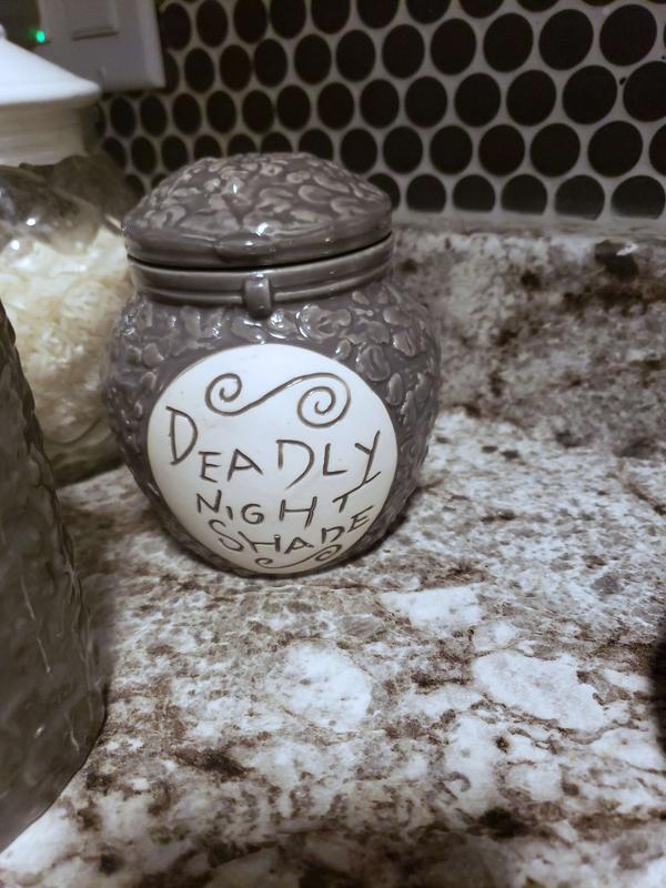 Ceramic Deadly Night Shade Cookie Jar