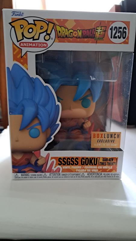 Funko Pop! Animation Dragon Ball Z SSGSS Goku (Kaio-Ken Times Twenty) GITD  Box Lunch Exclusive Figure #1256 - US