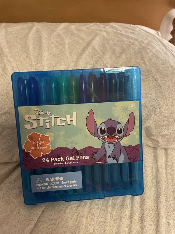 Disney Stitch Gel Pens for Kids Colored Pens with Storage Case 24 Pack