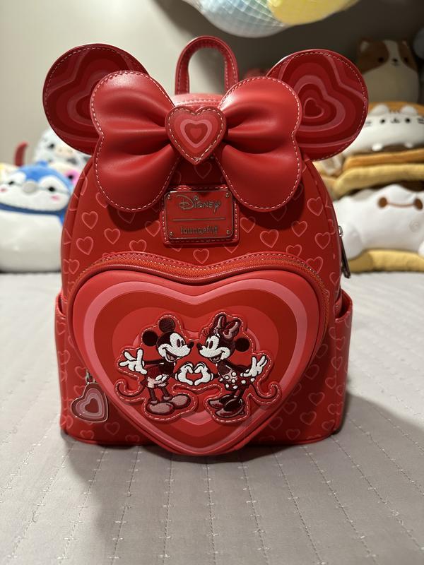 NWOT Loungefly Disney Minnie Mouse Hearts Ears Backpack+wallet SET Loungefly Disney Minnie Mouse Hearts Ears Mini Backpack  main image 4