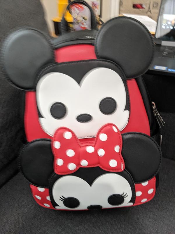 Loungefly Funko Pop! Mickey & Minnie Mouse Cosplay Mini Backpack Pop Black Red Loungefly Mickey Minnie Mouse Disney Funko Pop Mini Cosplay  main image 2