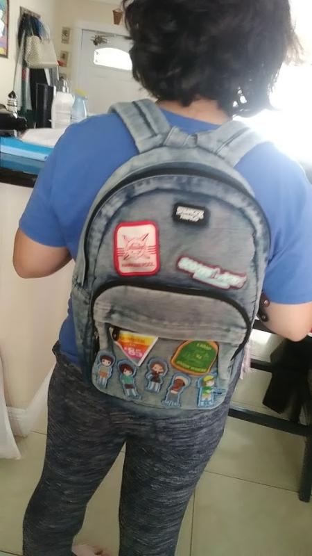 Loungefly Stranger Things Patch Denim Backpack BoxLunch