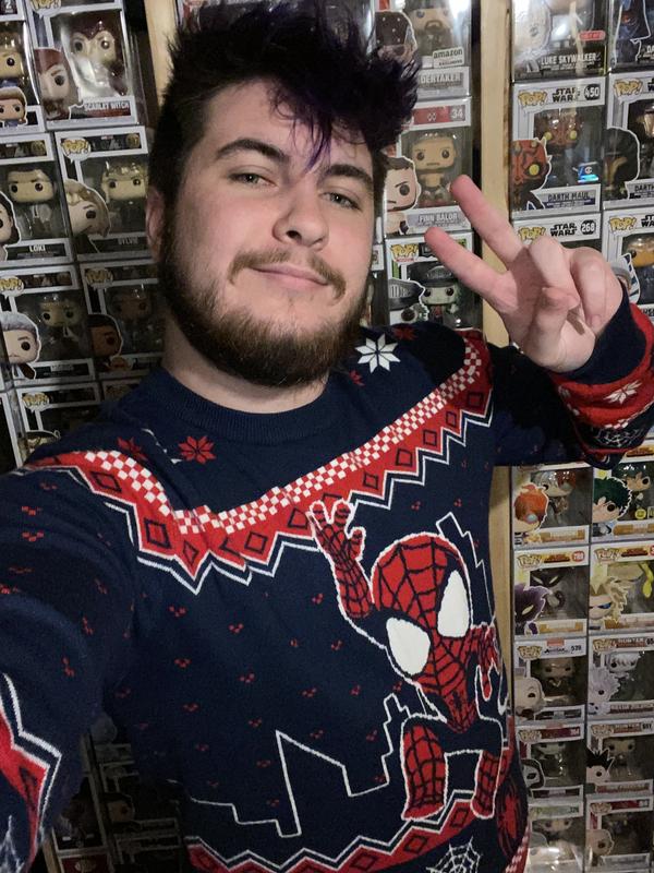 Marvel Spider-Man Chibi Character Holiday Sweater - BoxLunch Exclusive |  BoxLunch