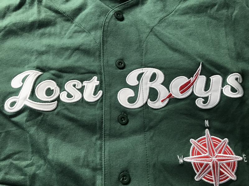 Peter Pan Lost Boys White Green  Disney Baseball Jersey Personalized  Designed & Sold By Marinesmall
