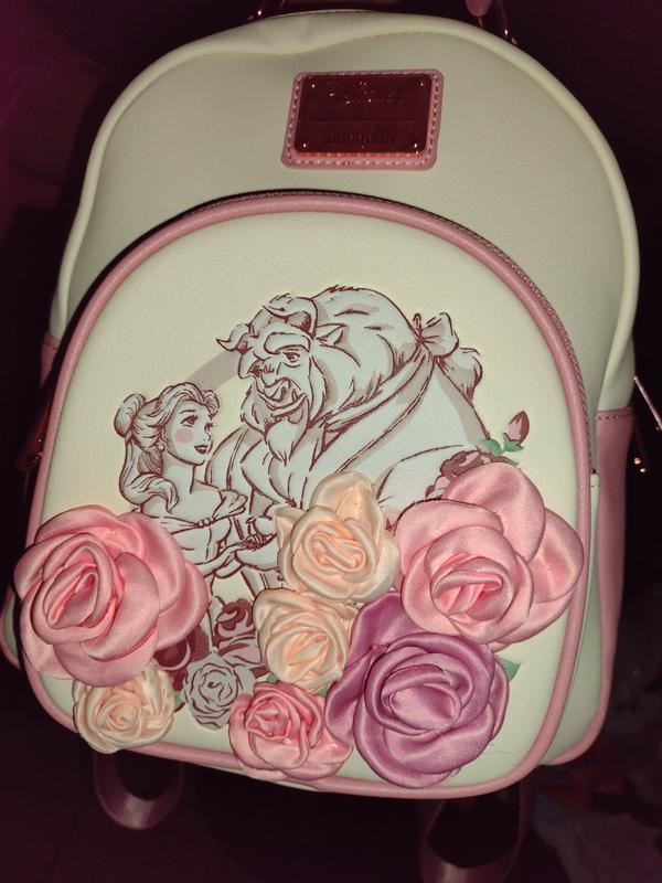 Loungefly Disney Beauty and the Beast Floral Portrait Mini Backpack &  Wallet Set