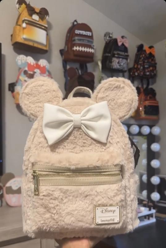 Pre-Order JDS - Minnie Backpack Pink Faux Fur【Loungefly