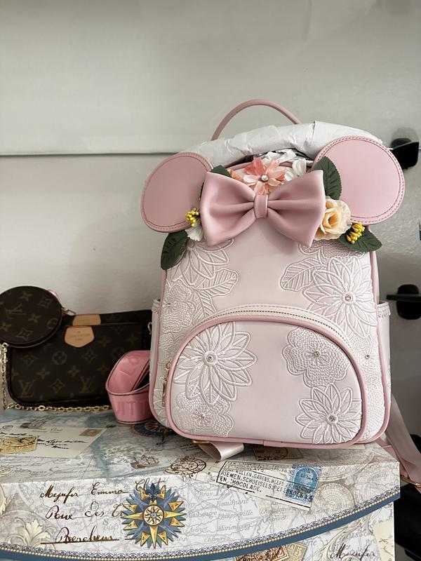 Loungefly Disney Minnie Mouse Floral Ears Mini Backpack - BoxLunch  Exclusive