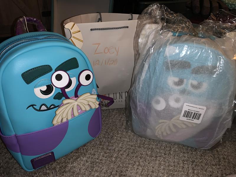 NEW Pixar Monsters Inc. Sully Cosplay Mini Backpack With Boo Coin Purse  Review By Loungefly 💙💜 
