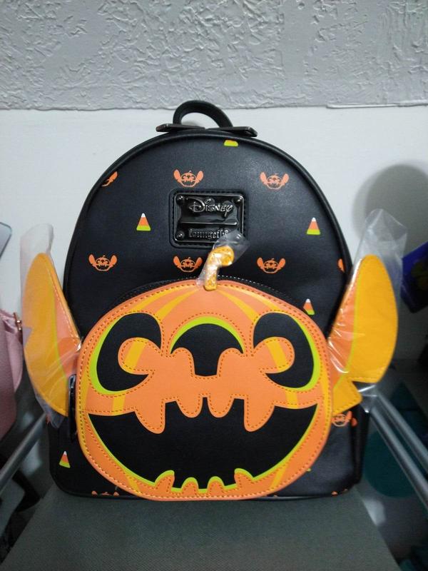 disney loungefly: stitch pumpkin mini backpack - boxlunch exclusive Loungefly Disney Lilo & Stitch Jack-o'-lantern Stitch Mini Backpack - BoxLunch  Exclusive