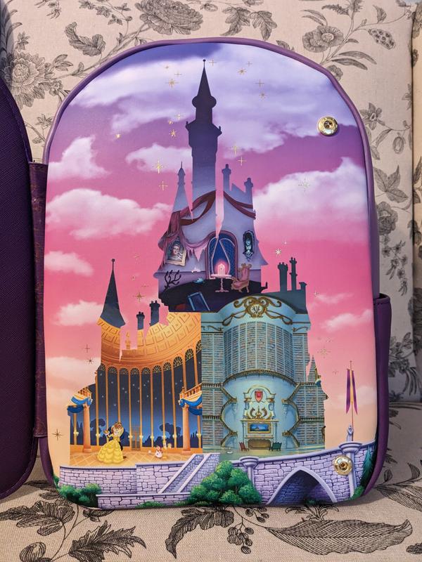 Loungefly Disney beauty hotsell and the beast castle duel portrait mini backpack