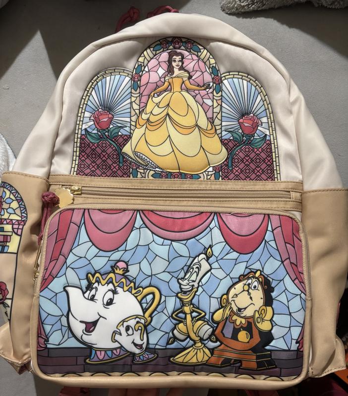 Disney Beauty and The Beast Stained Glass Portraits Backpack Rose Coin Purse Disney Beauty and The Beast Stained Glass Portraits Backpack  main image 2