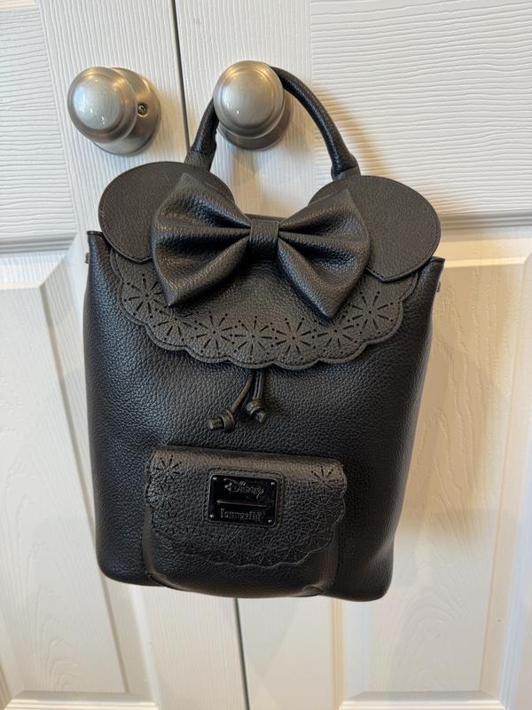 black leather minnie mouse backpack Christopher Raeburn x Disney Made of refined grain leather Disney Minnie Mouse Polka Dot