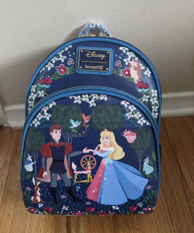 Loungefly Disney Sleeping Beauty Aurora & Phillip Floral Mini Backpack &  Pin Set