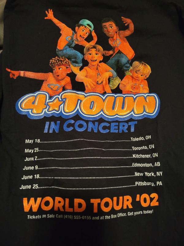 4Town world tour dates 2002 concert tee