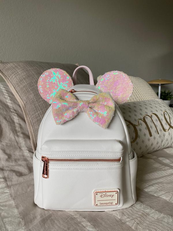 Loungefly Disney Snowflake Minnie Mouse Ears Mini Backpack - BoxLunch  Exclusive