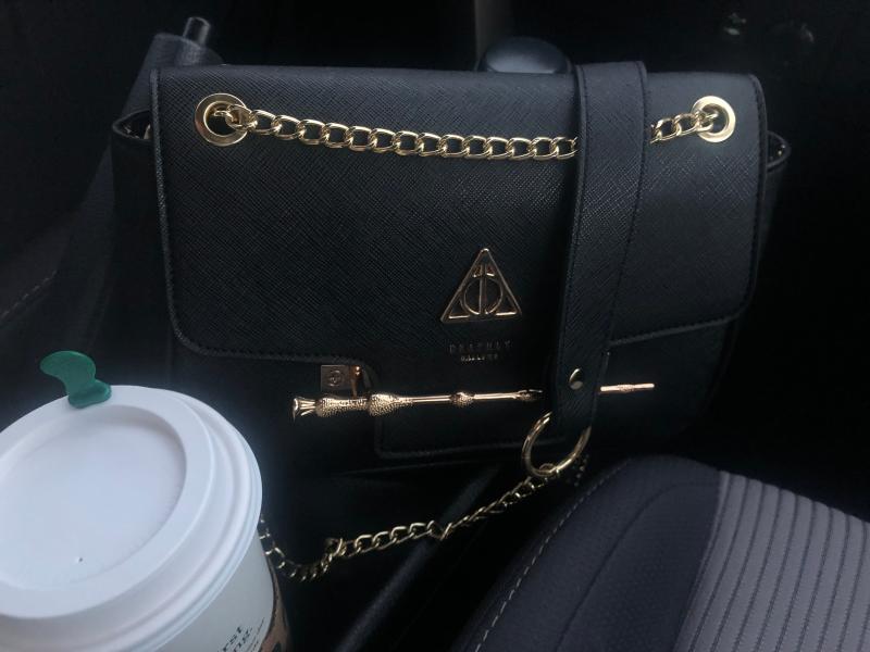 Loungefly harry potter deathly hallows wand crossbody bag hotsell