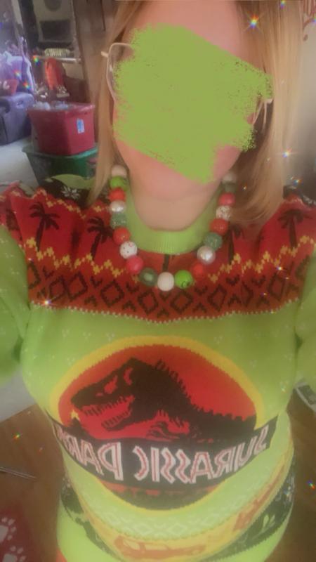 Jurassic Park Logo Patterned Holiday Sweater BoxLunch Exclusive
