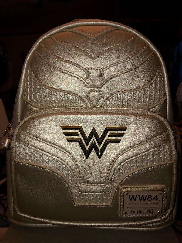 Loungefly DC Comics Wonder Woman 1984 Metallic Gold Mini Backpack