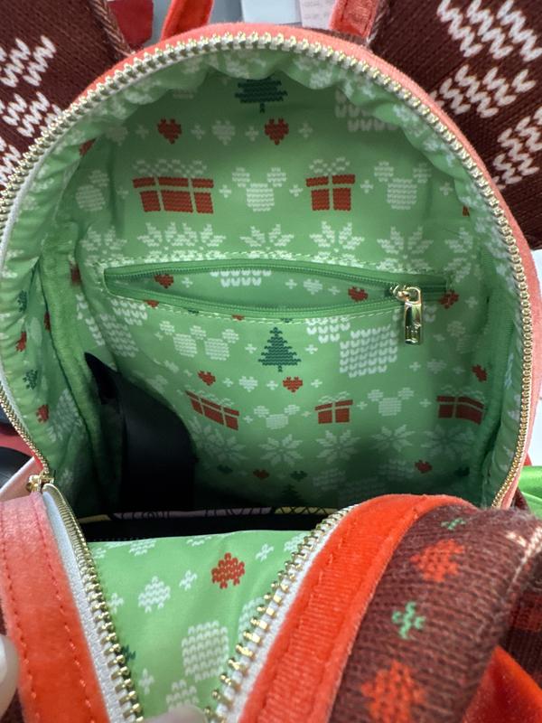 Loungefly Disney Minnie Mouse Sweater Holiday Mini Backpack  display picture 3